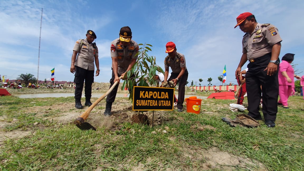 Kapolda Sumut Tanam Pohon Di Spn Hinai Langkat Ini Tujuannya